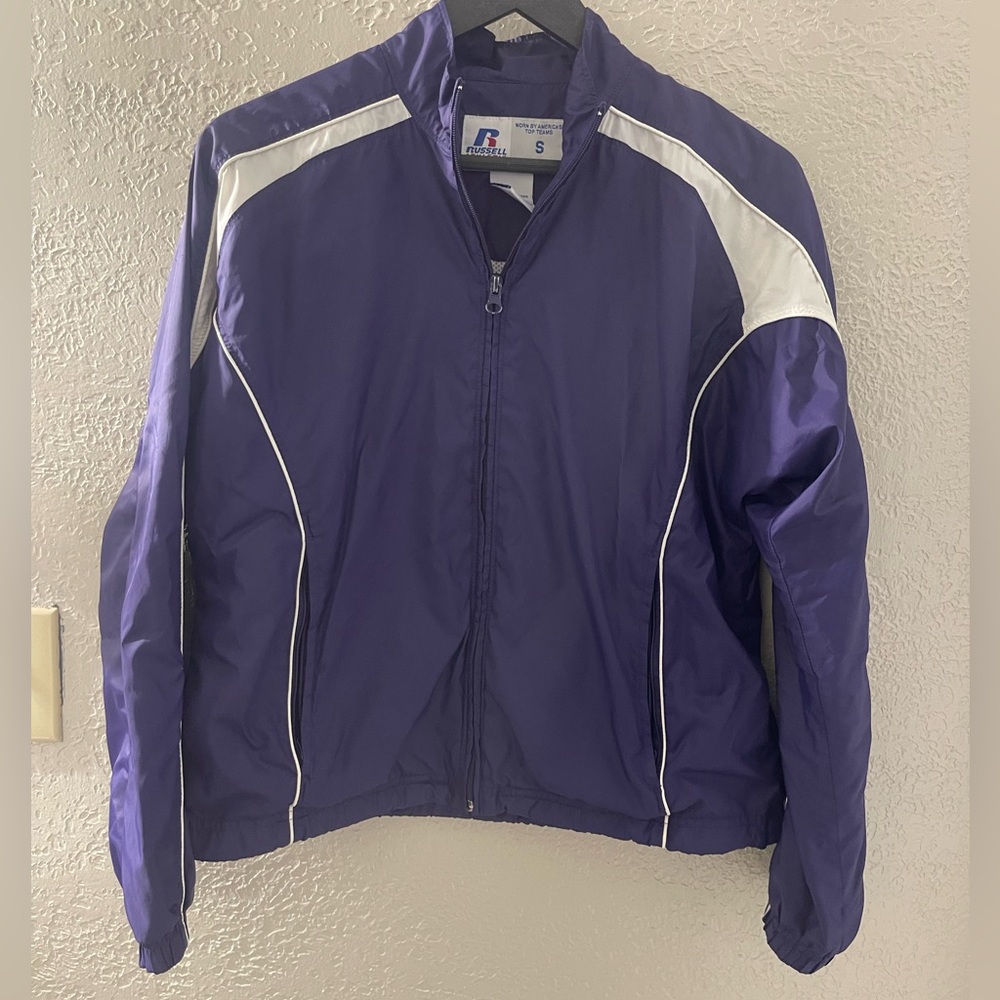 Russell Athletic Water Resistant Purple Jacket Size Small